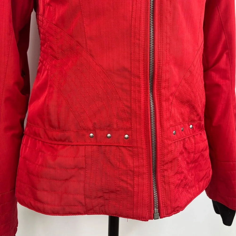 Vintage Ski Jacket Obermeyer Thinsulate Red Hooded Warm Snow Winter‎ Sports Coat